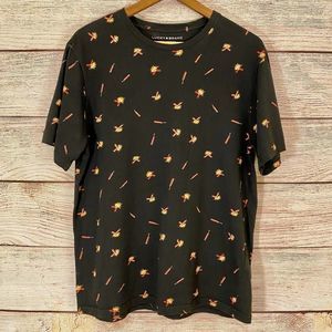 **BOGO** Lucky Brand 100% Cotton Dark Gray Dynamite Sticks Boom T-Shirt M